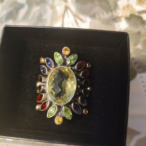 Nicky Butler size 10 multi gemstone ring
